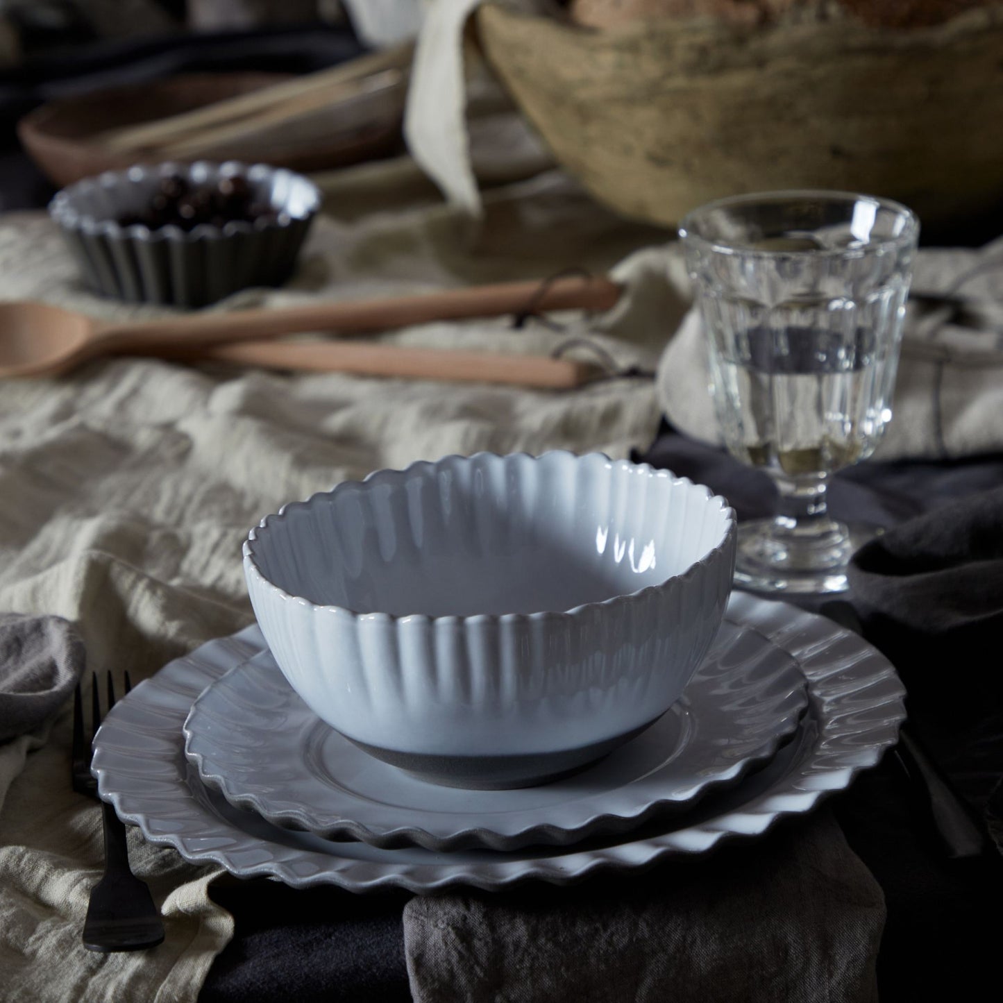 Festa Costa Nova Sustainable White Salad Plates - 8.25" - Set of 4