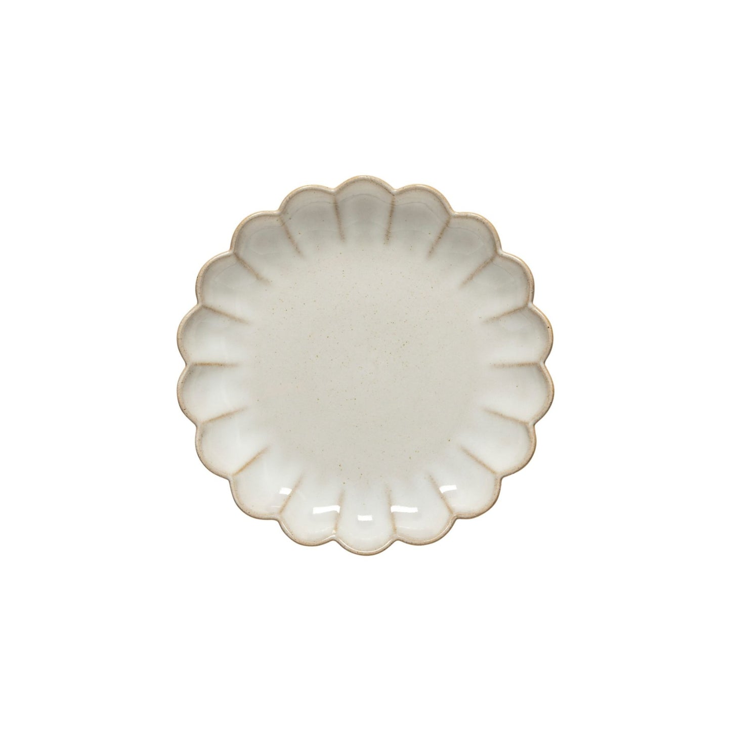 Scalloped Marrakesh Costa Nova Salad Plate Sable Blanc - Set of 4