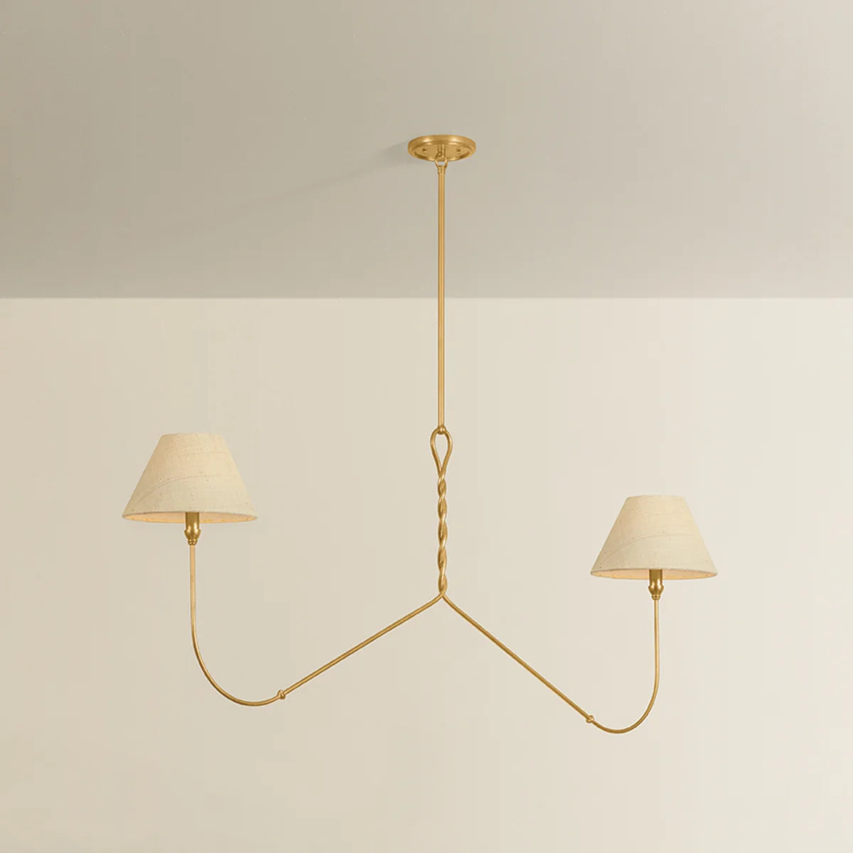 Adrianna Woven Shade Vintage Chandelier Small
