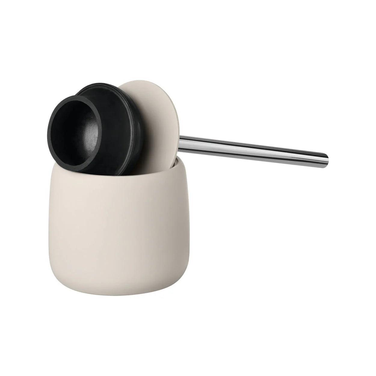 Plunger and Decorative Holder - blomus SONO MOONBEAM