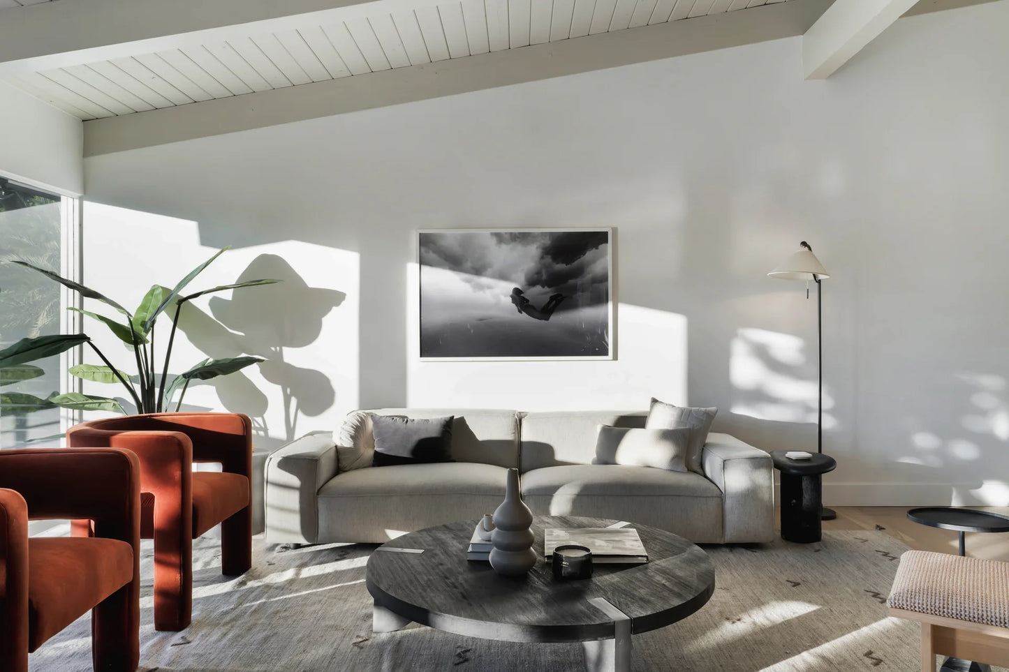 Lynnie Shell Shaped Bronze Floor Lamp