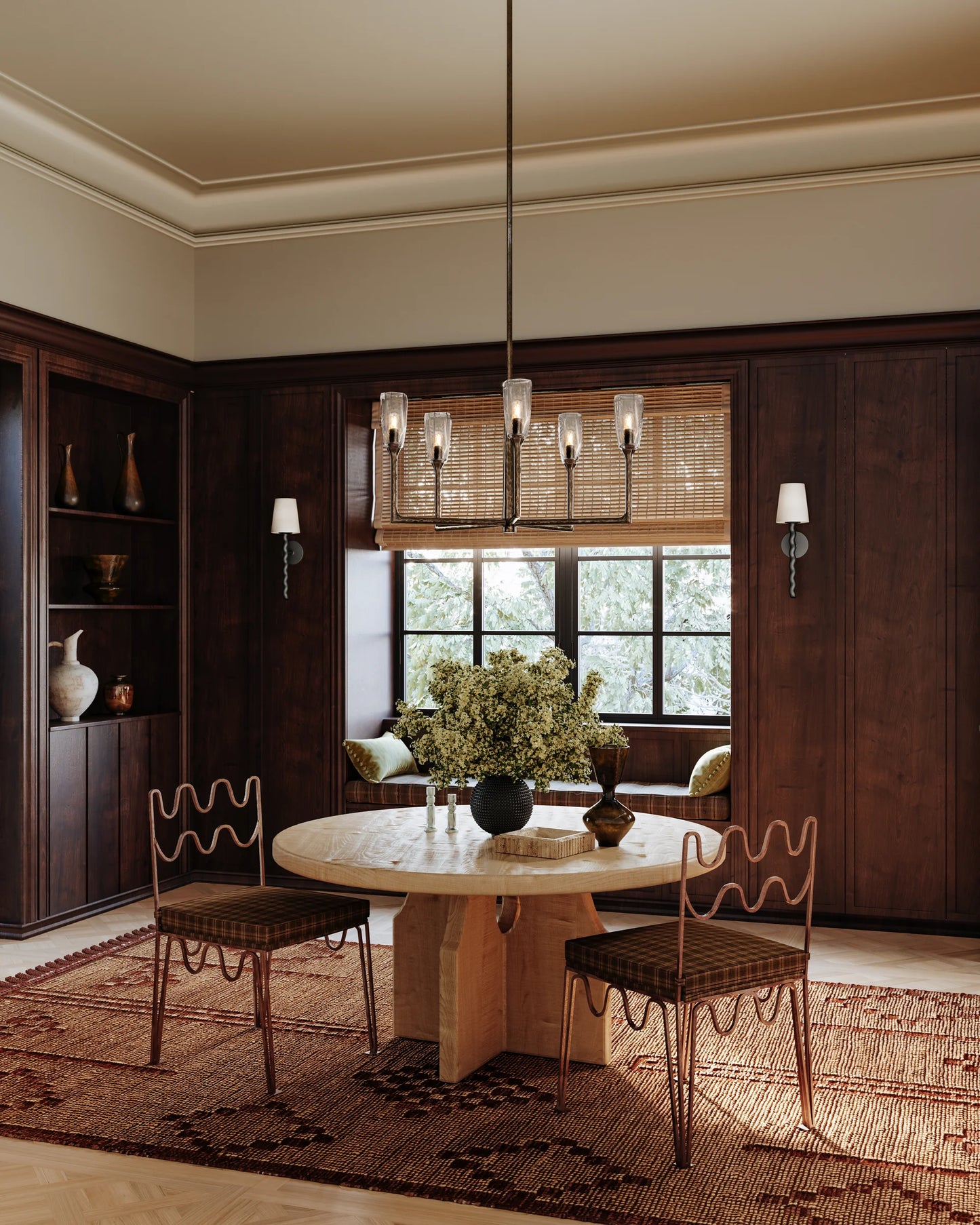 Sweet Sister Textured Black Swirl Shade Wall Sconce