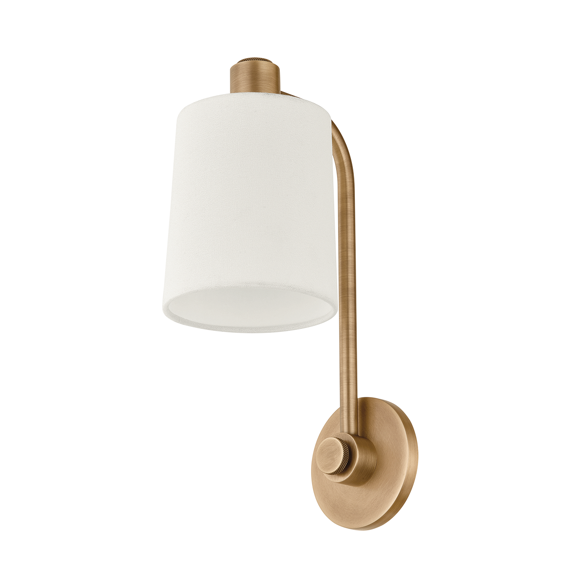 Sleek Shaded Wall Sconce Brass