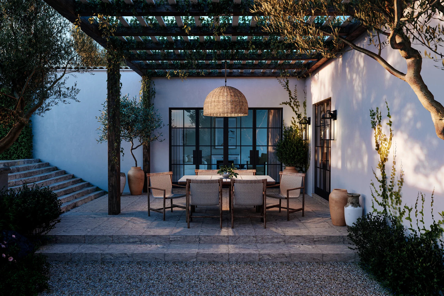 Outdoor Brooksie Rattan Coastal Pendant