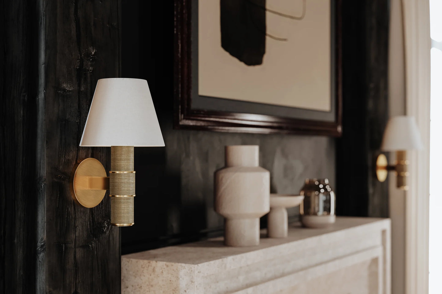 Holly Brass Shade Wall Sconce