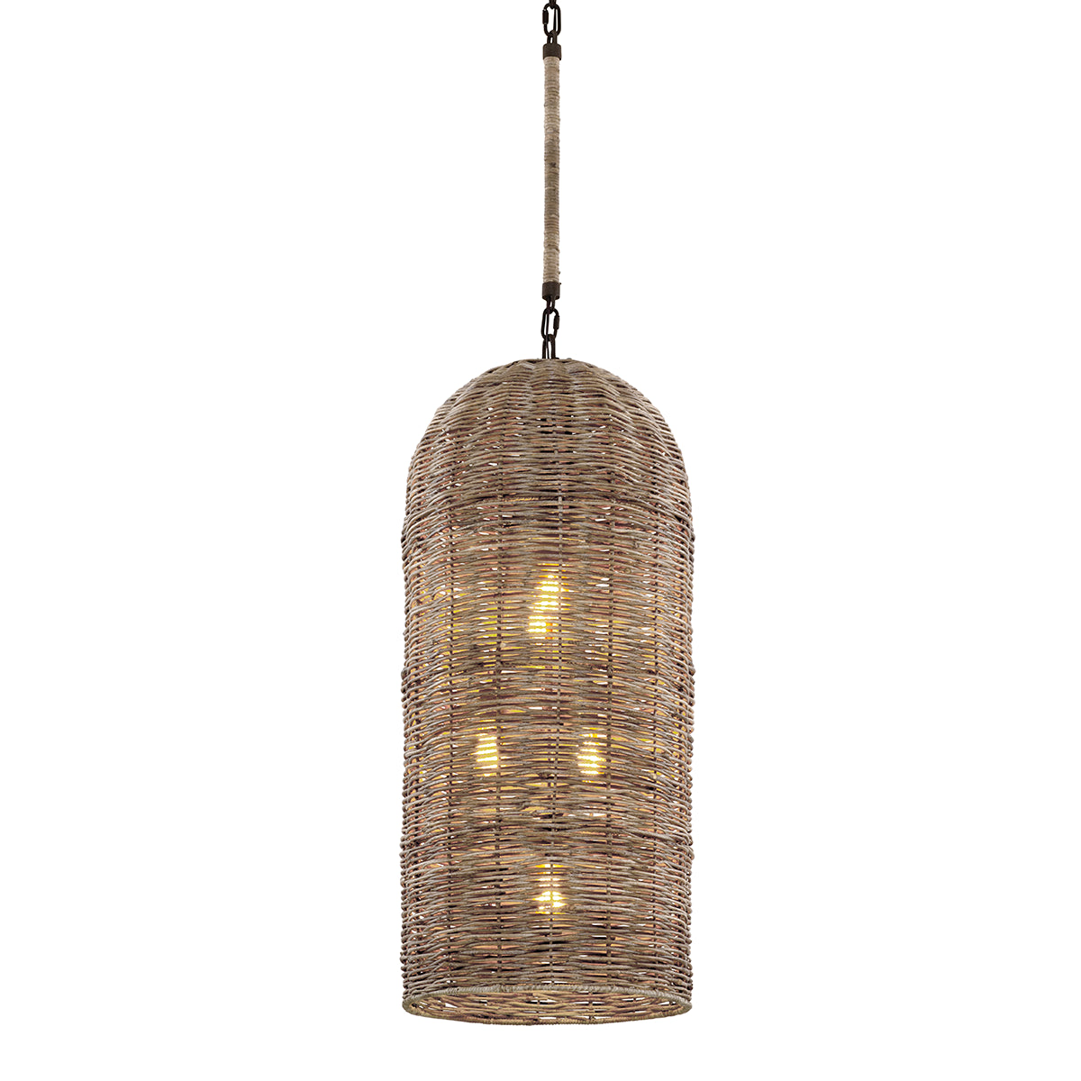 Brooksie Rattan Coastal Pendant Cylinder