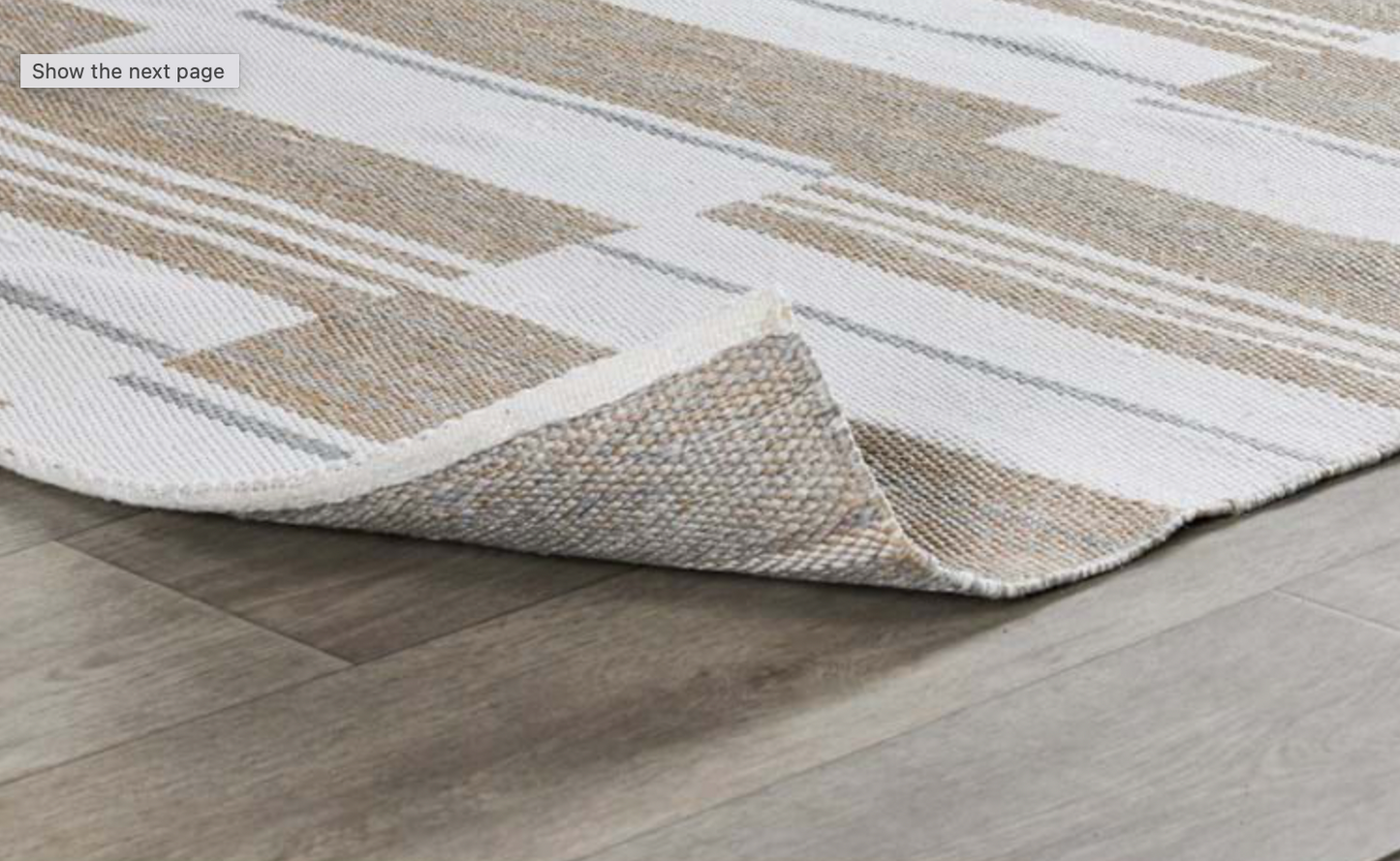 Outdoor Handwoven Ivory Multi Stripe Rug