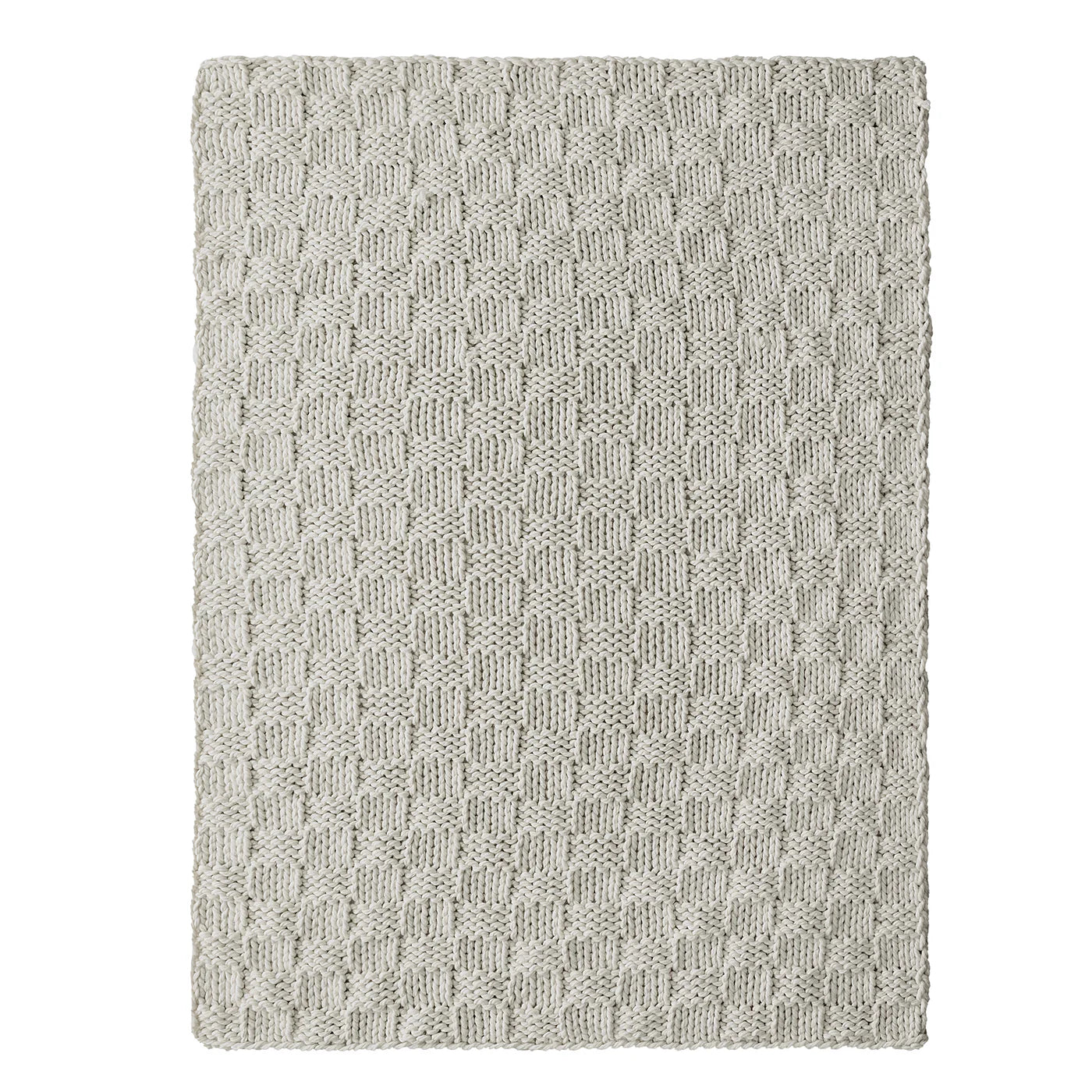 Savannah Chess Knit Throw Gray