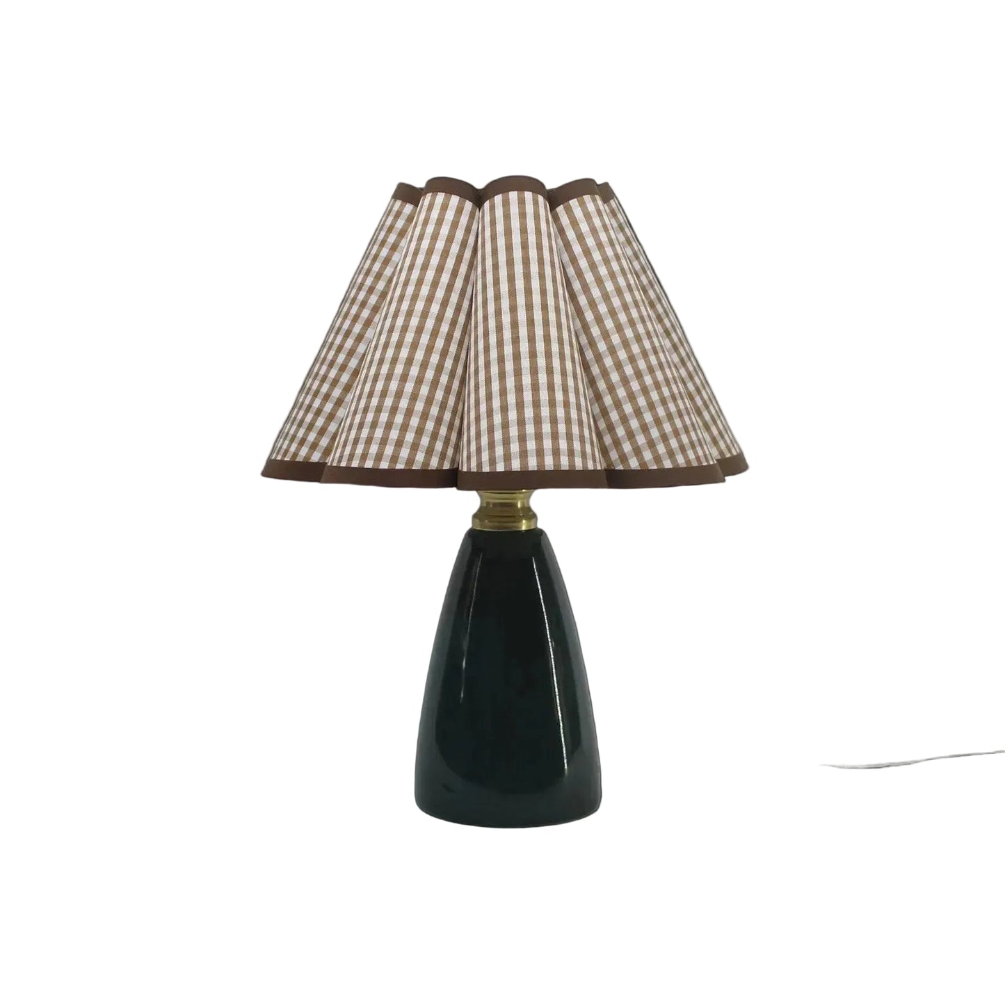 Grace Gingham Scallop Counter Lamp