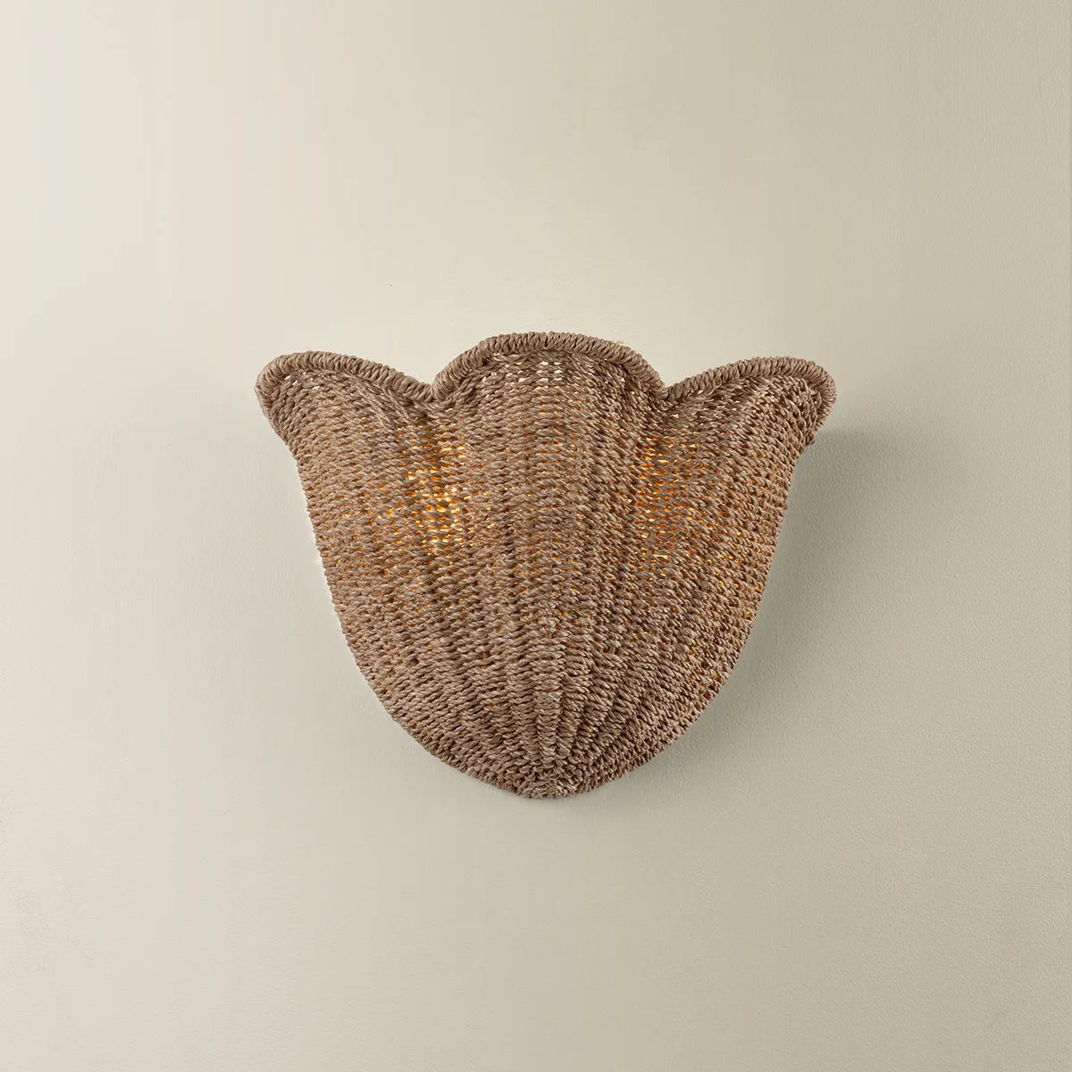 Abigail Scallop Woven Wall Sconce