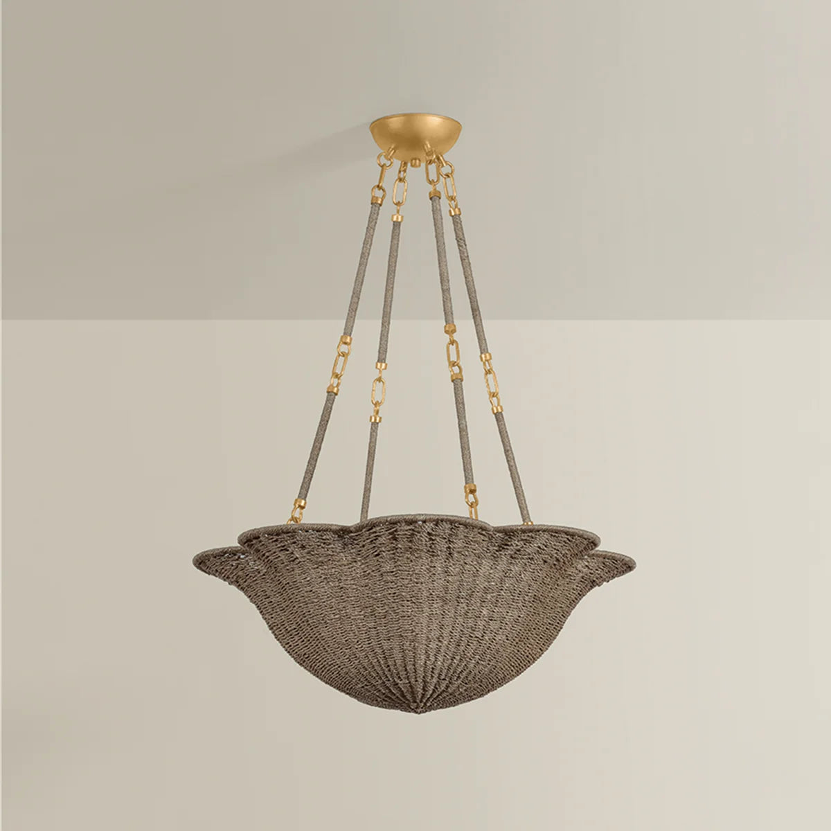 Abigail Scallop Woven Chandelier Small