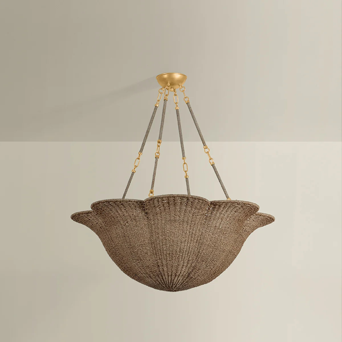 Abigail Scallop Woven Chandelier Large