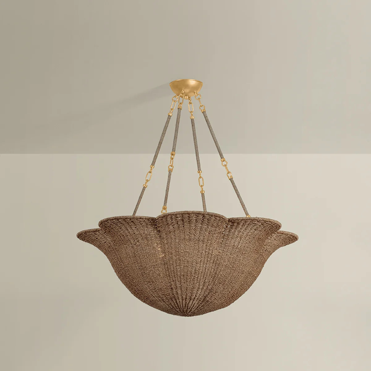 Abigail Scallop Woven Chandelier Large