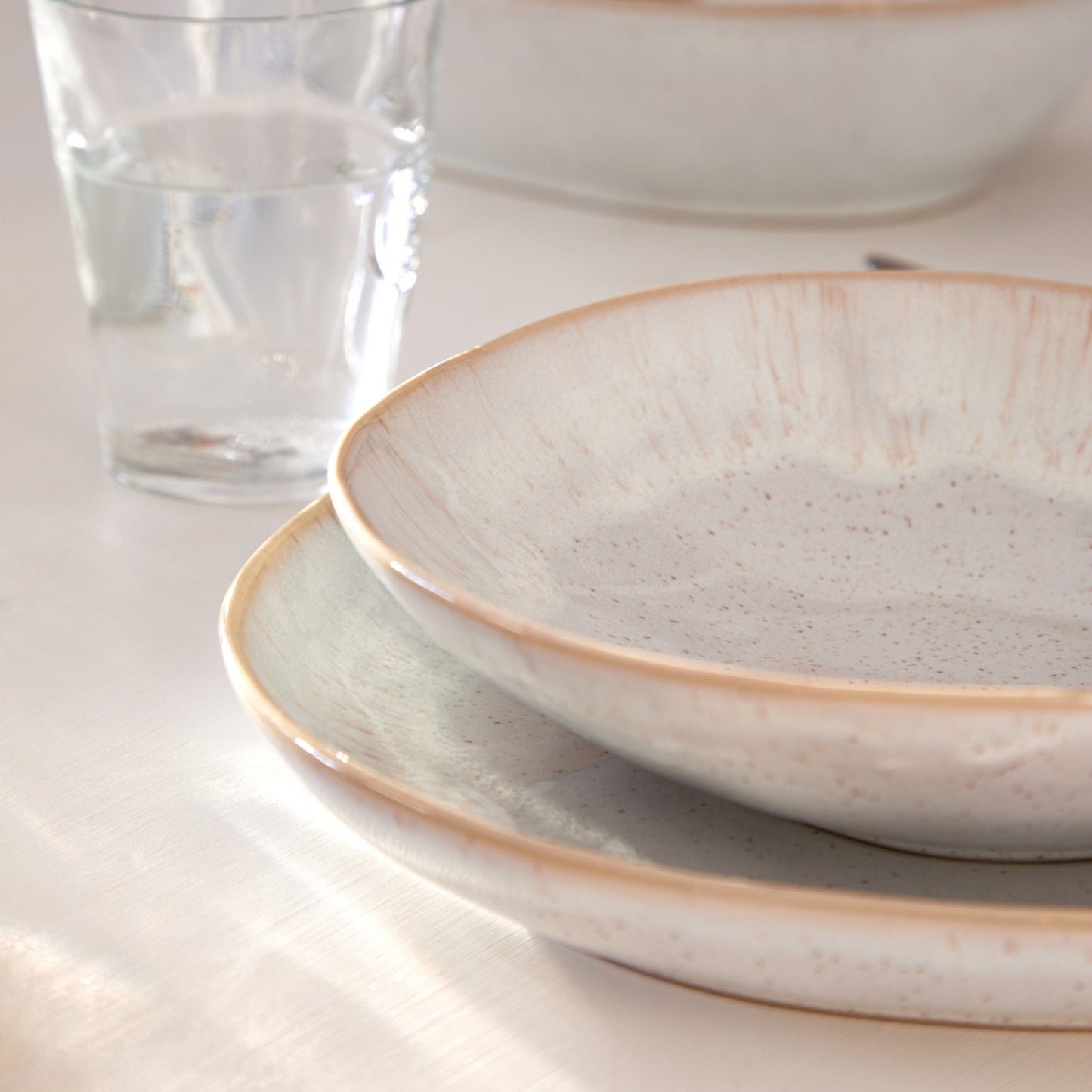 Eivissa Costa Nova 5 Piece Place Dinner Setting with Cereal Bowl - Sand Beige