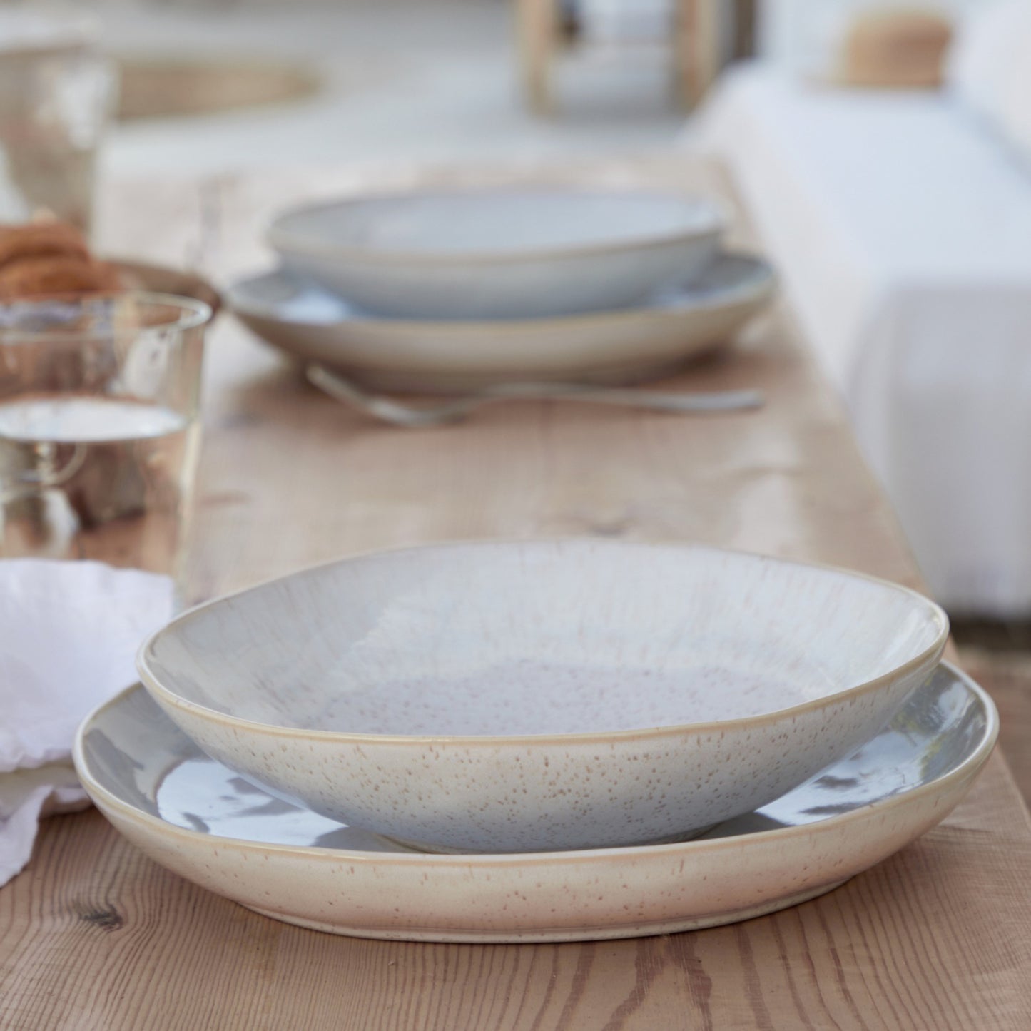 Eivissa Costa Nova 5 Piece Place Dinner Setting with Cereal Bowl - Sand Beige