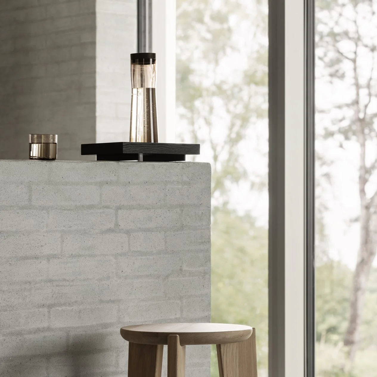 ABENTO Tabletop Hardwood Tray Black