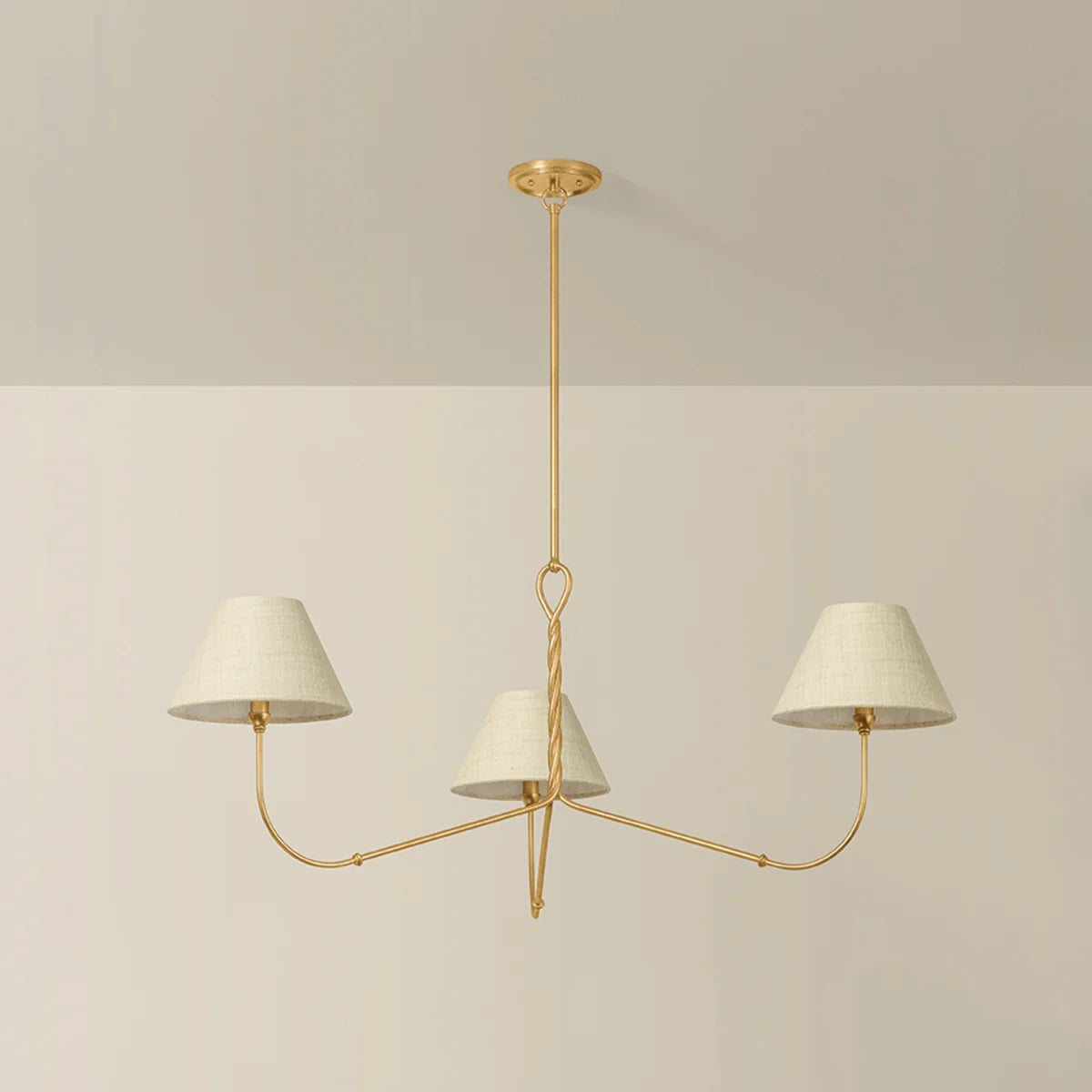 Adrianna Woven Shade Vintage Chandelier Large