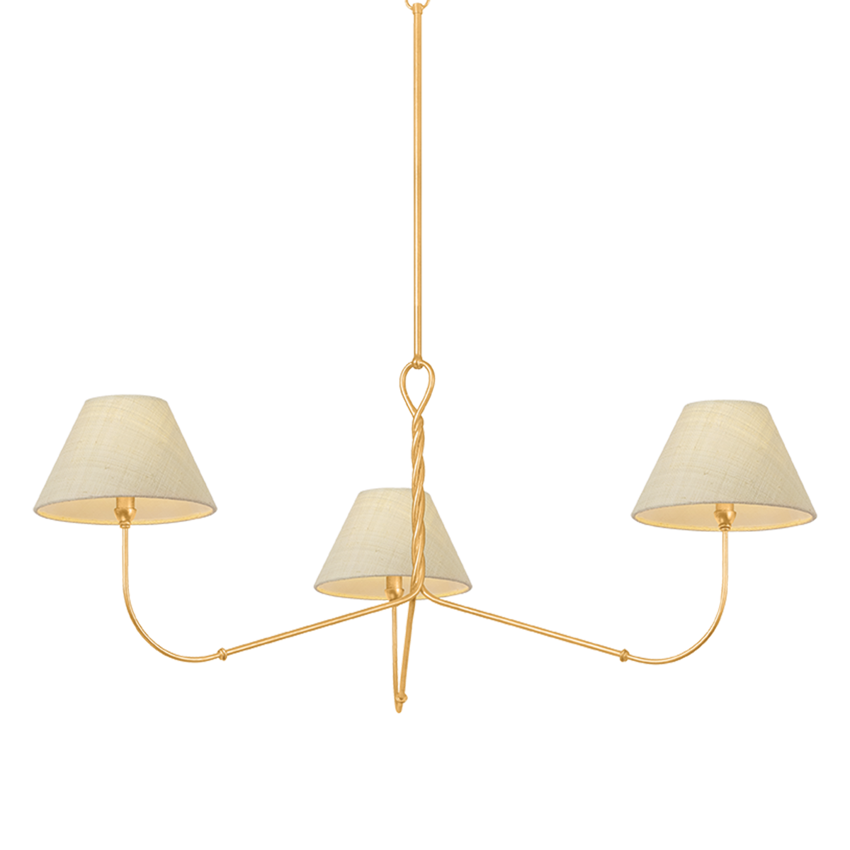 Adrianna Woven Shade Vintage Chandelier Large