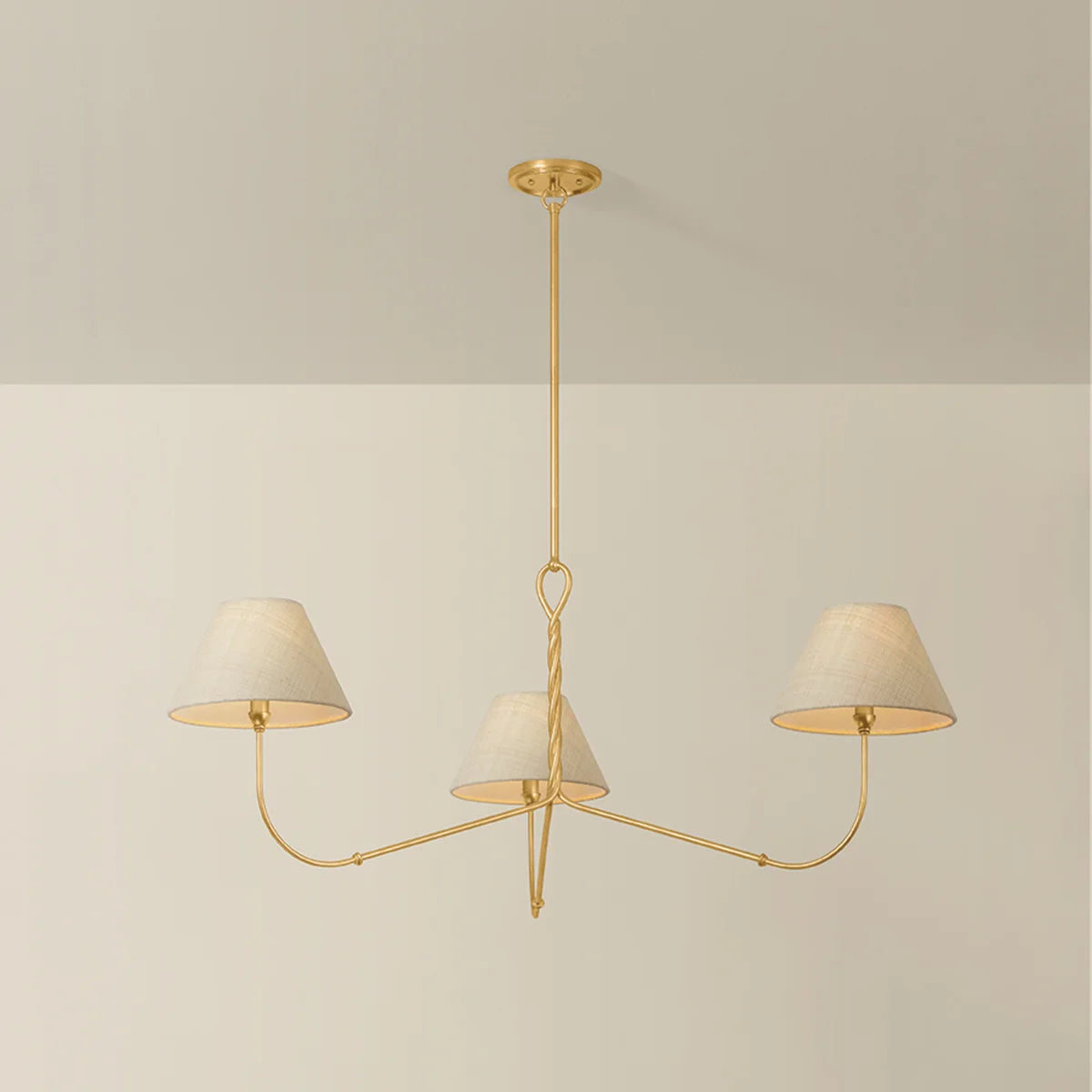 Adrianna Woven Shade Vintage Chandelier Large
