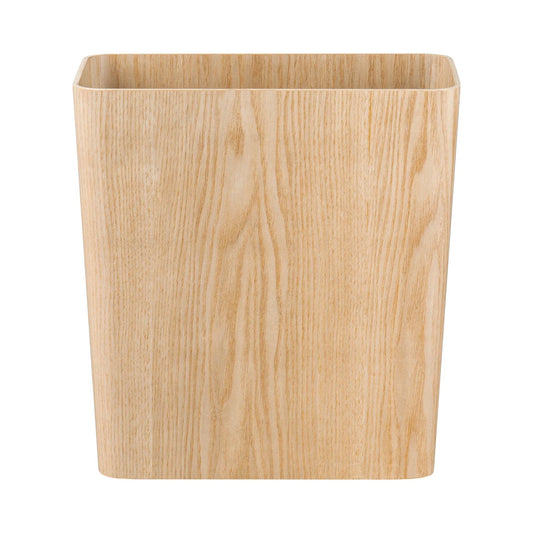 WILO Hardwood Wastepaper Basket - Rectangular 11.9"H x 11.2" x 6.6"