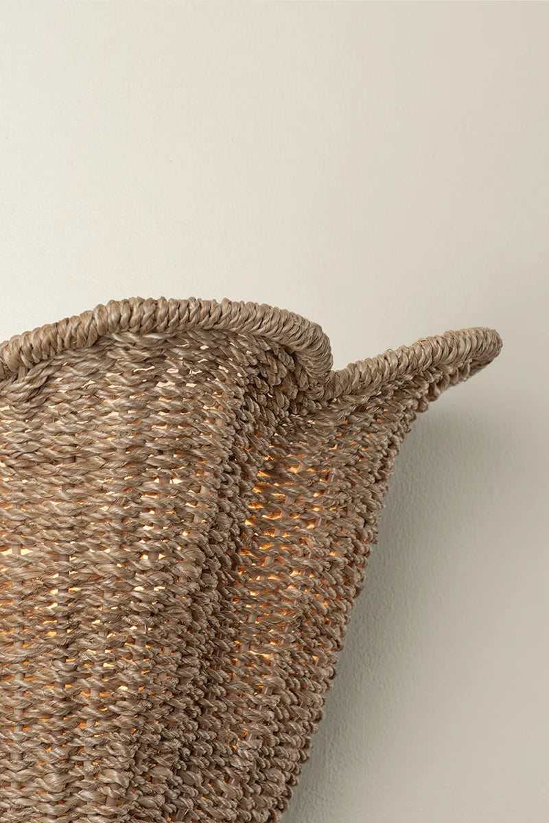 Abigail Scallop Woven Wall Sconce