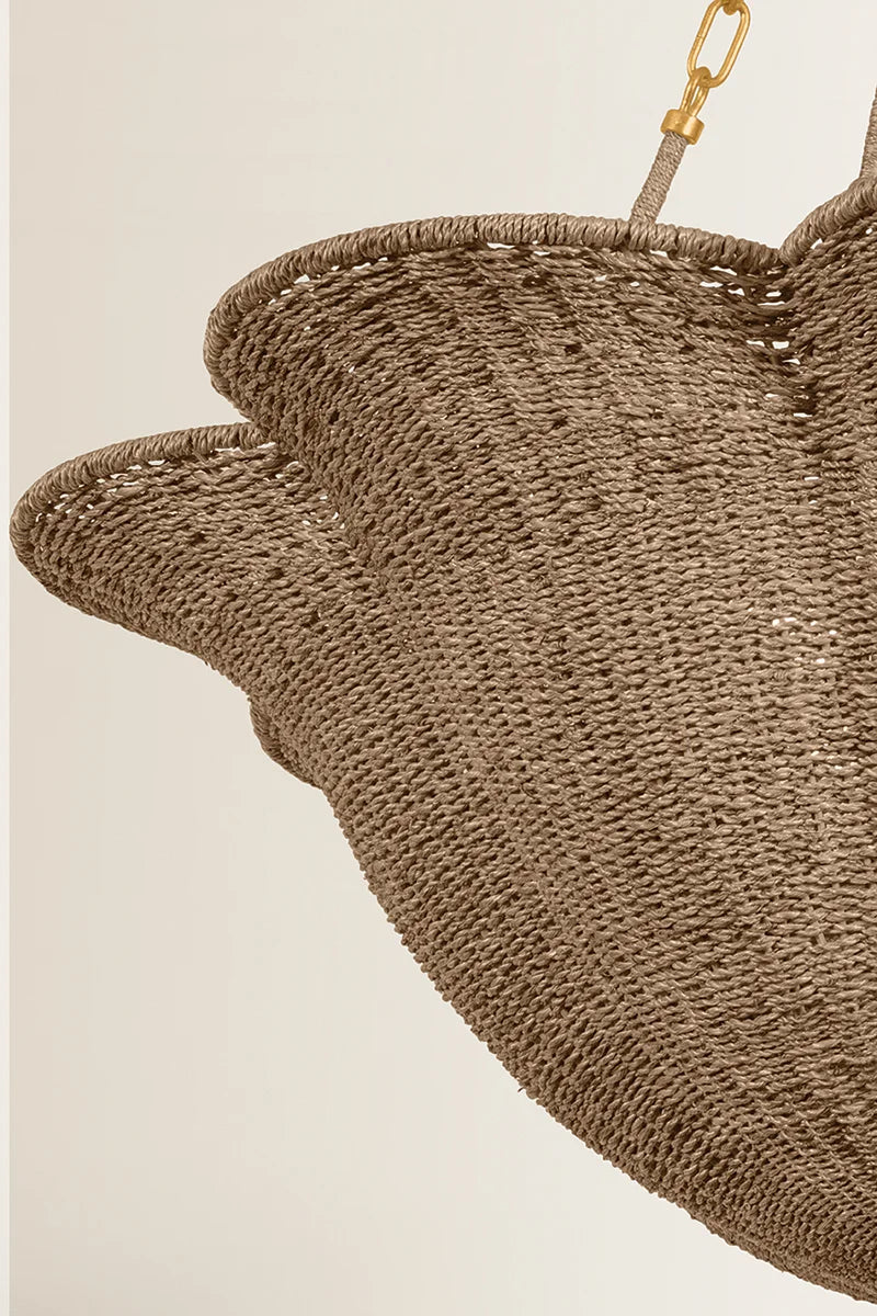 Abigail Scallop Woven Chandelier Large