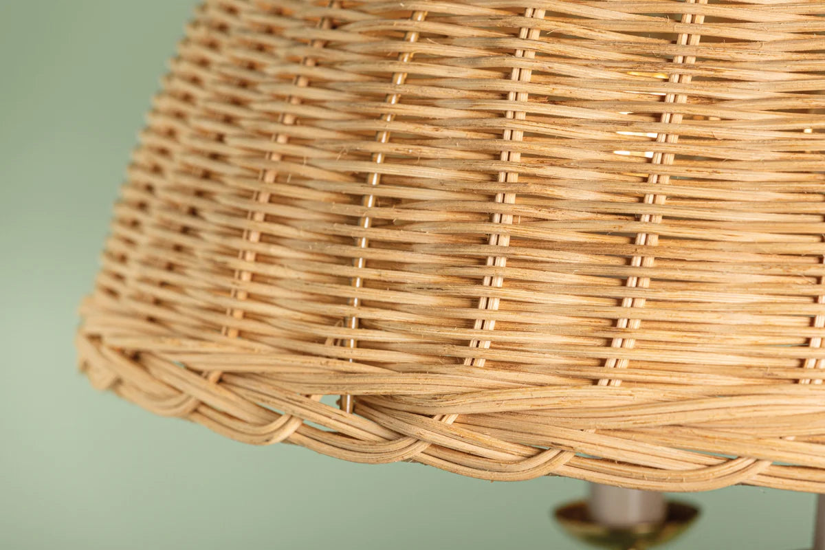 Jessica Candlelight Rattan Chandelier Small