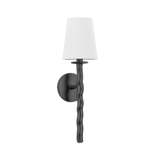Sweet Sister Textured Black Swirl Shade Wall Sconce
