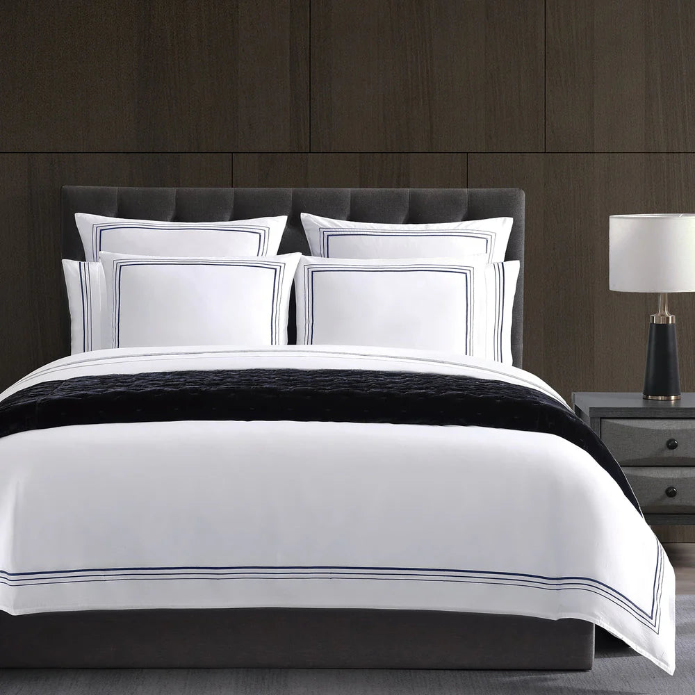 Sienna Faux Silk Velvet Quilt Copper Midnight Black