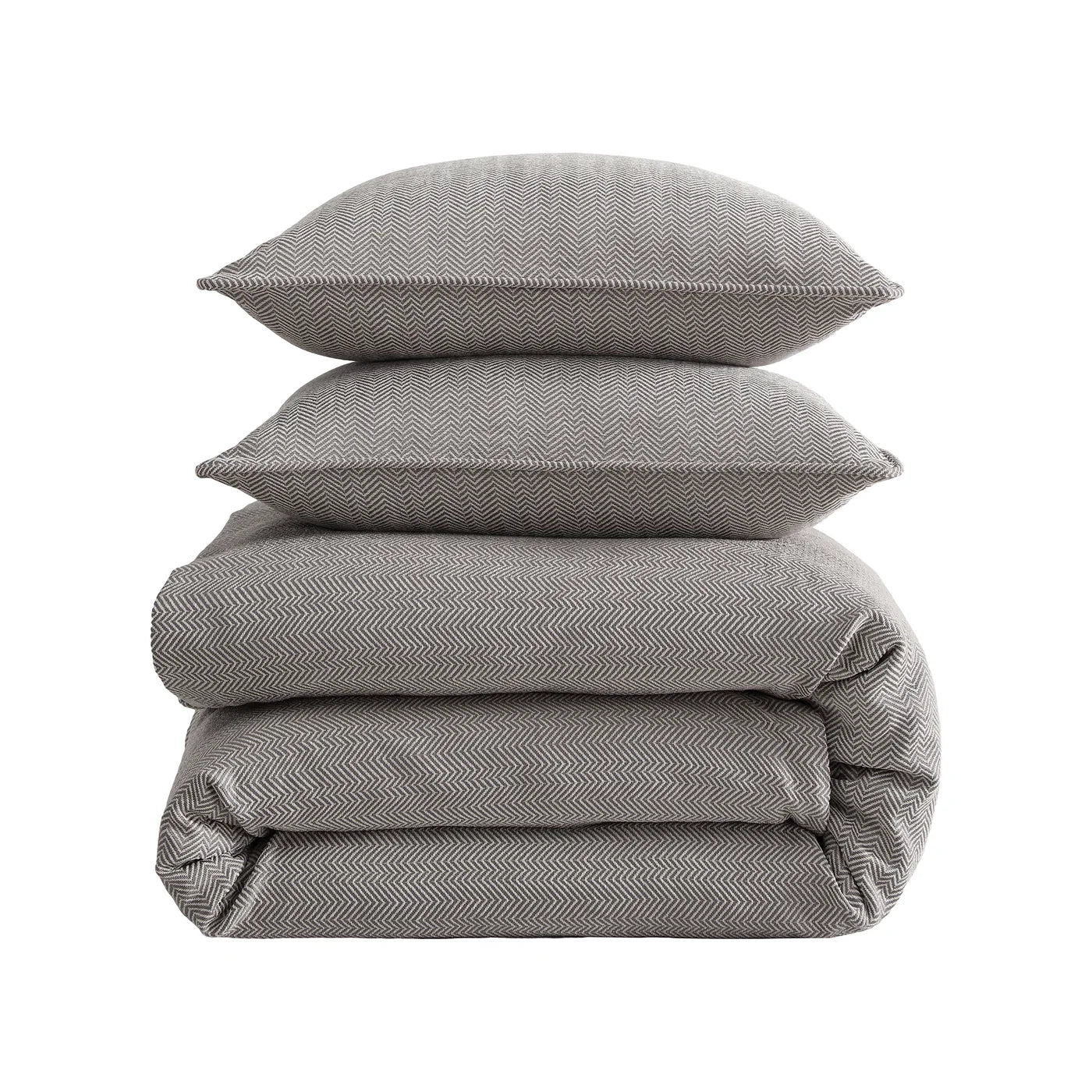 Stetson Chenille Herringbone Bedding Set Taupe