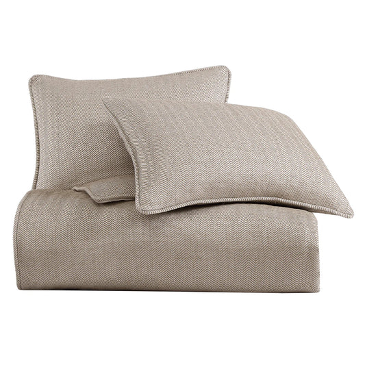 Stetson Chenille Herringbone Bedding Set Sand