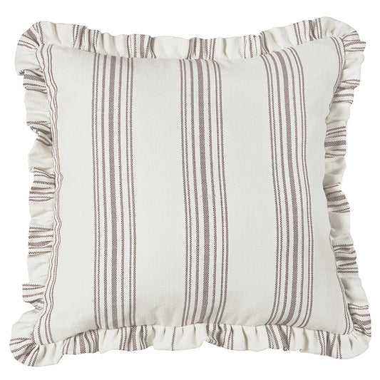 Priscilla Ruffled Euro Sham Taupe Striped