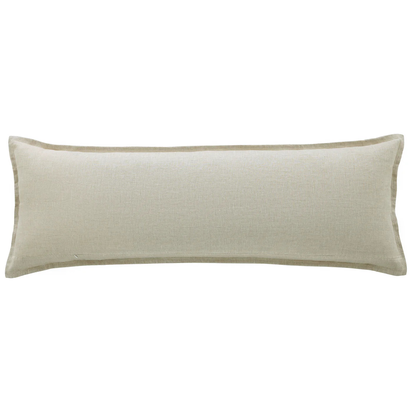 100% European Flax Linen Long Lumbar Pillow Natural