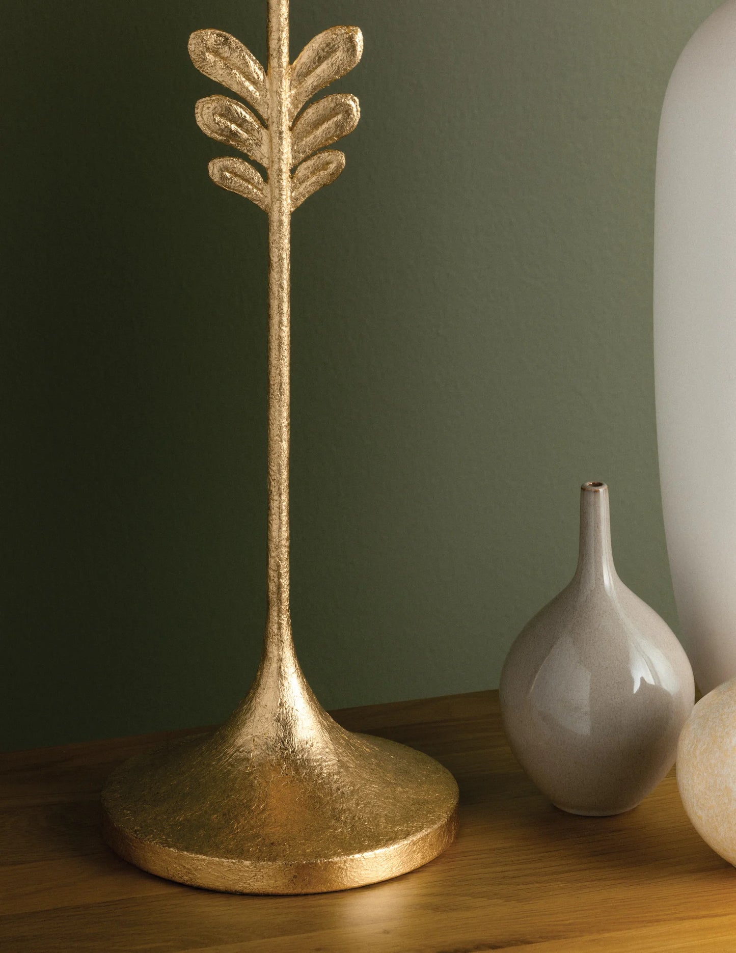 Fiona Floral Brass Lamp