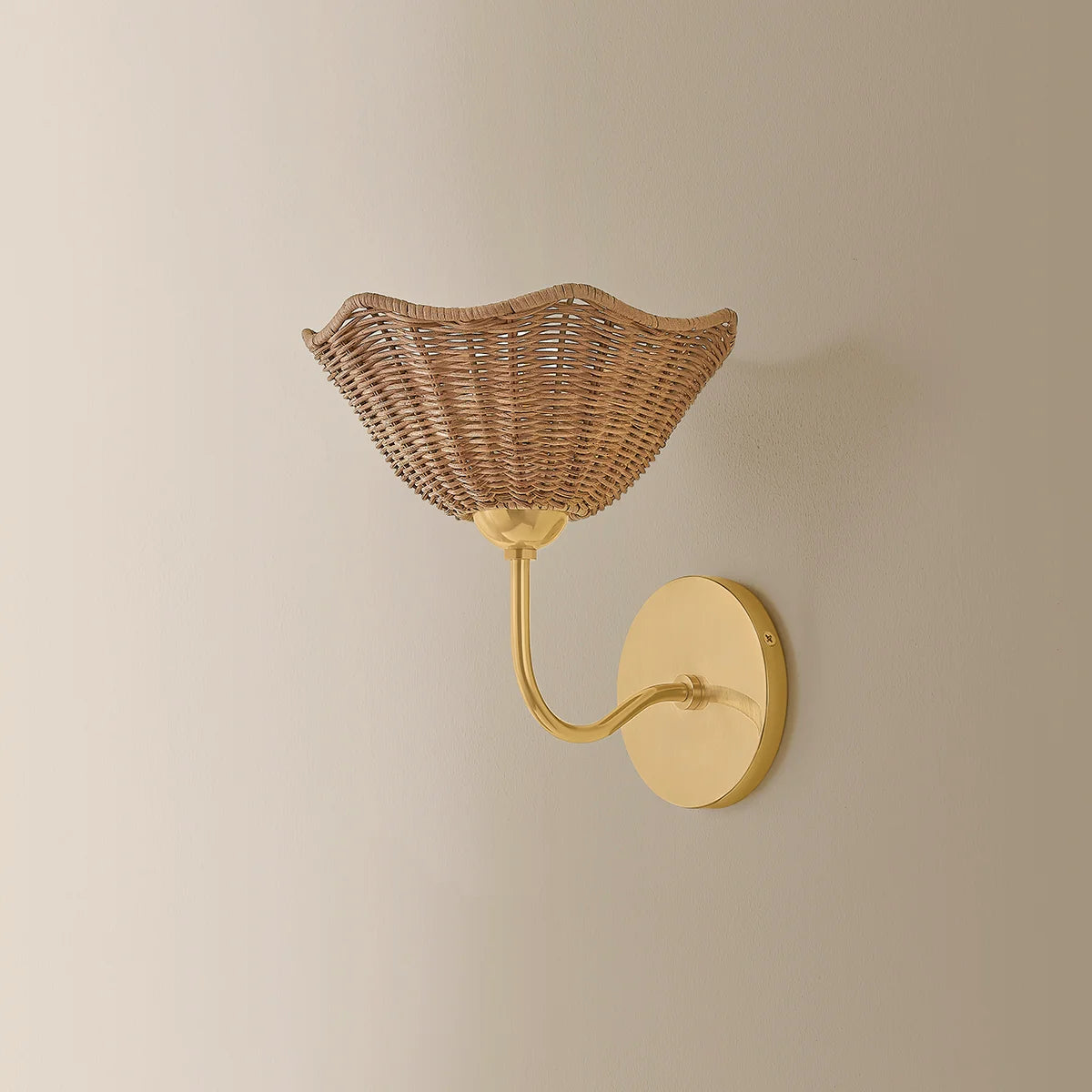 Kendra Floral Wicker Wall Sconce