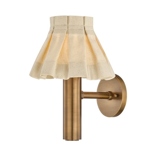 Ada Cottage Linen Fabric Wall Sconce