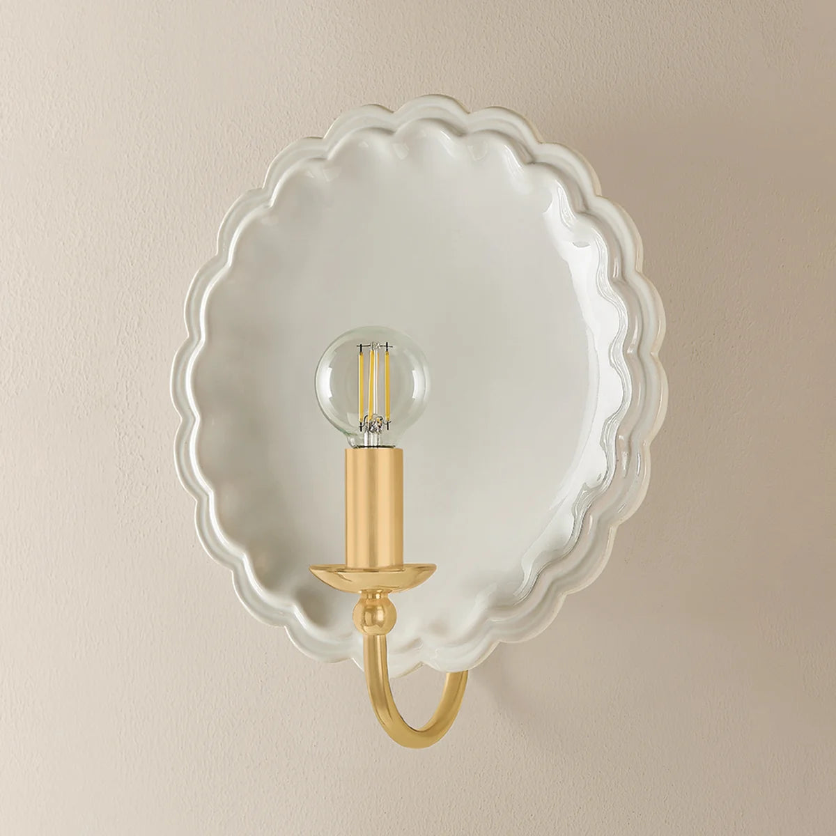 Amore Vintage Wall Sconce Gossamer Ivory