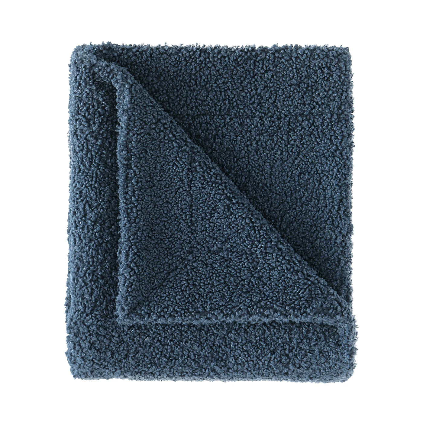 Teddy Bear Boucle Throw Navy
