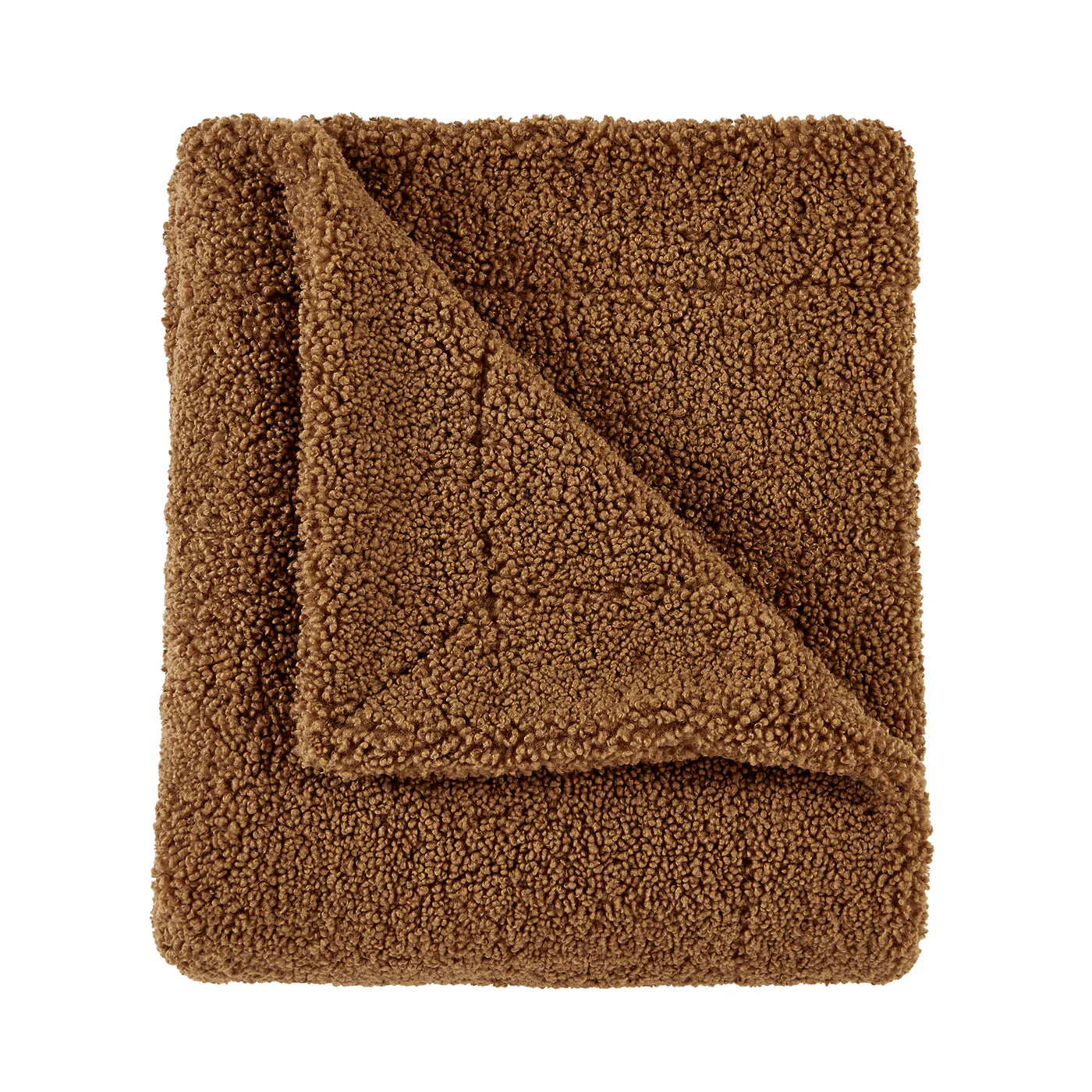 Teddy Bear Boucle Throw Brown