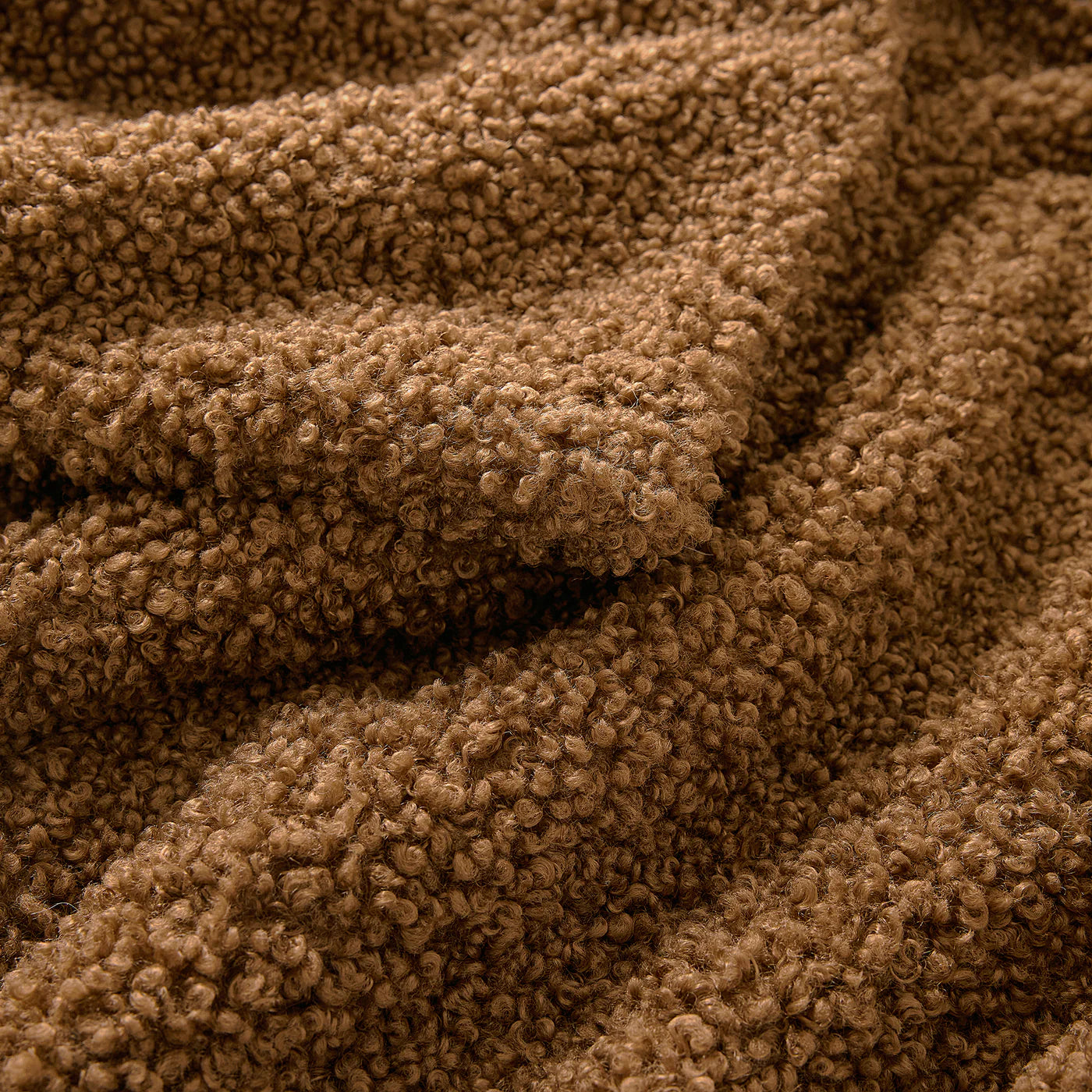 Teddy Bear Boucle Throw Brown