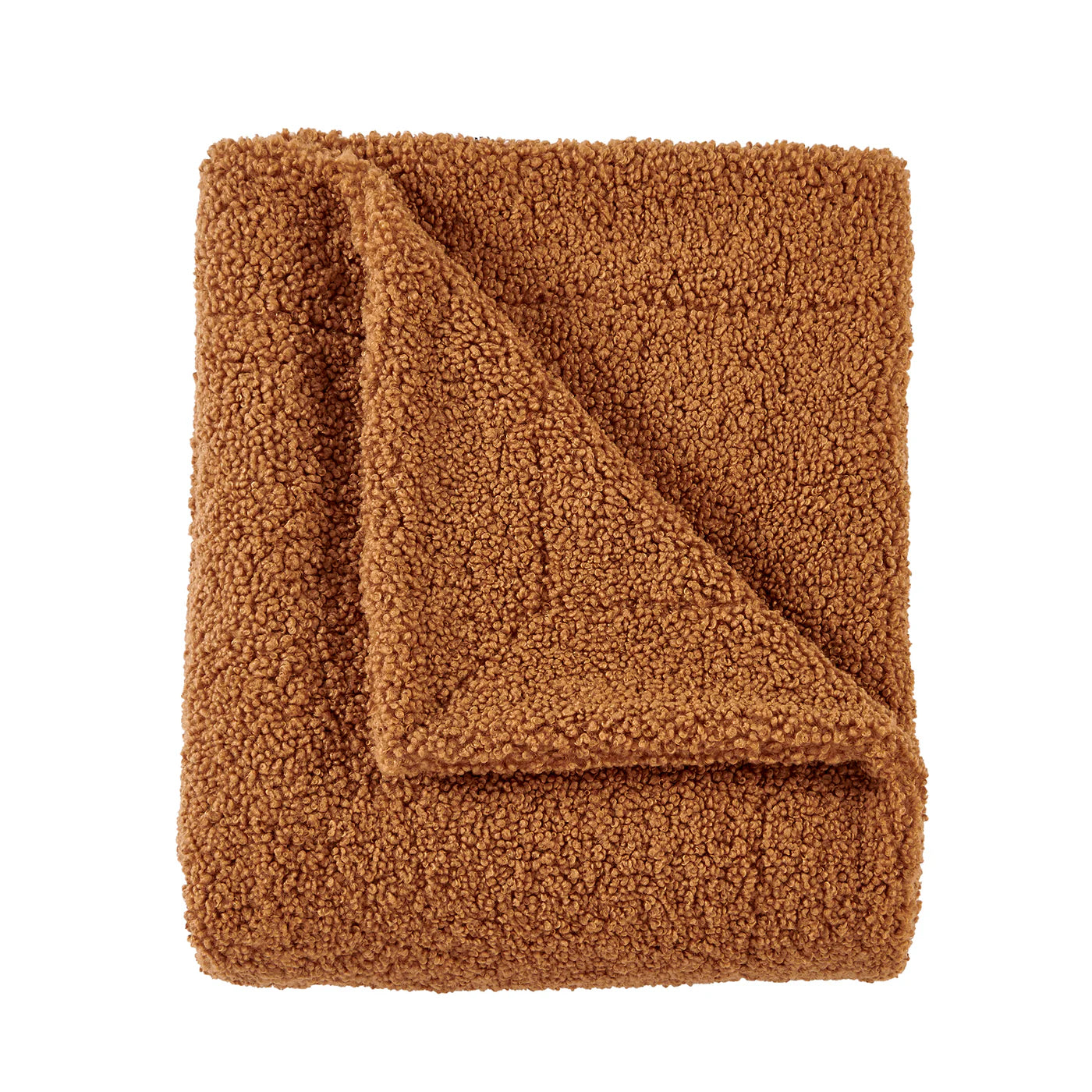Teddy Bear Boucle Throw Terracotta