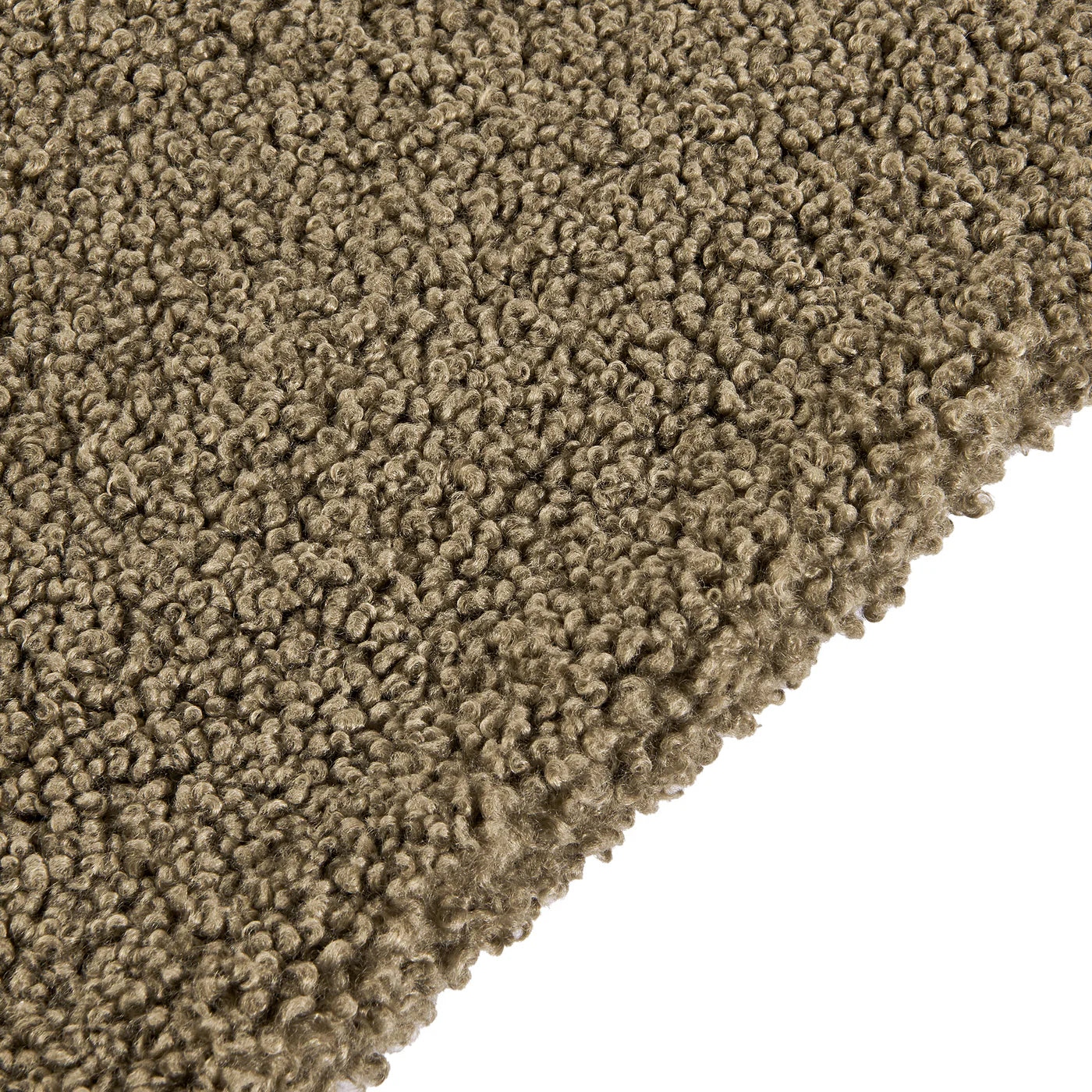 Teddy Bear Boucle Throw Dark Oak Green