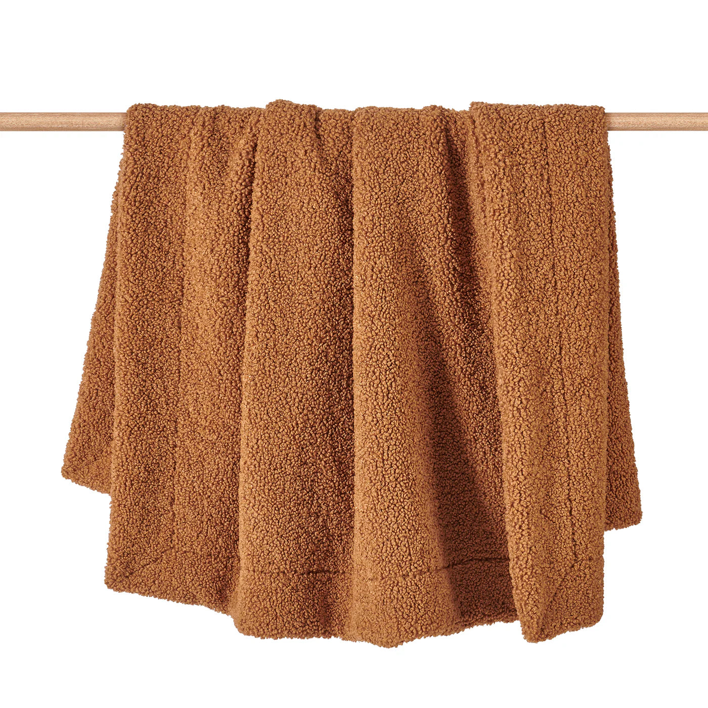 Teddy Bear Boucle Throw Terracotta