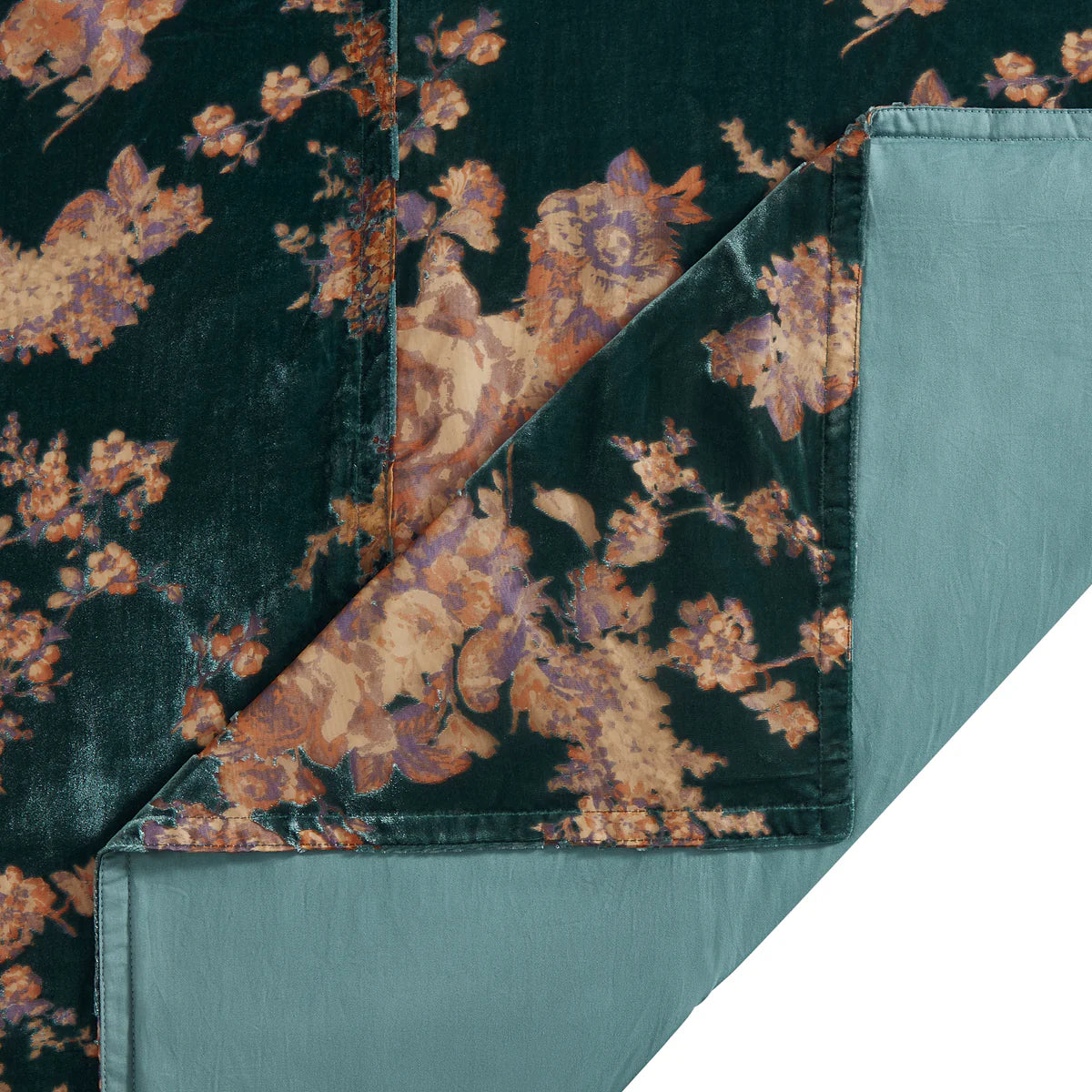 Josie Burnout Faux Silk Velvet Duvet Cover Set