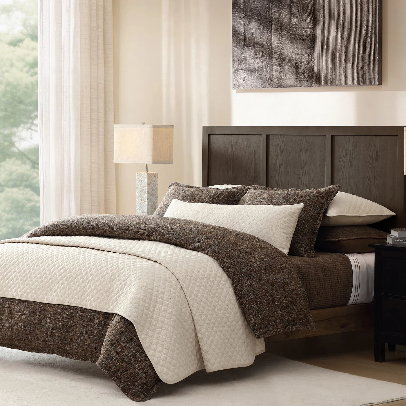 Fawcett Linen Blend Coverlet Set