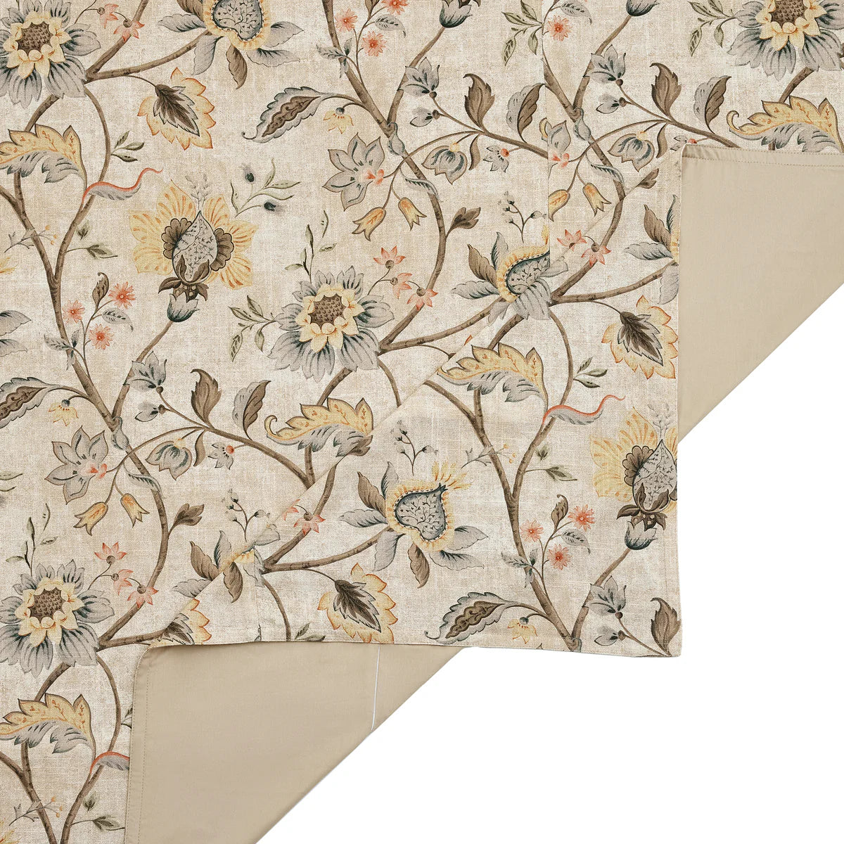 Botanical Bloom Washed Linen Bedding Set Flax