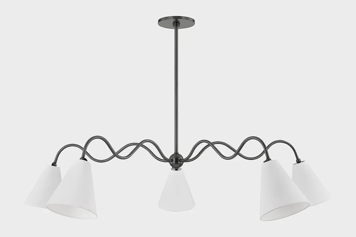 Sea Breeze Bronze Shade Chandelier Large