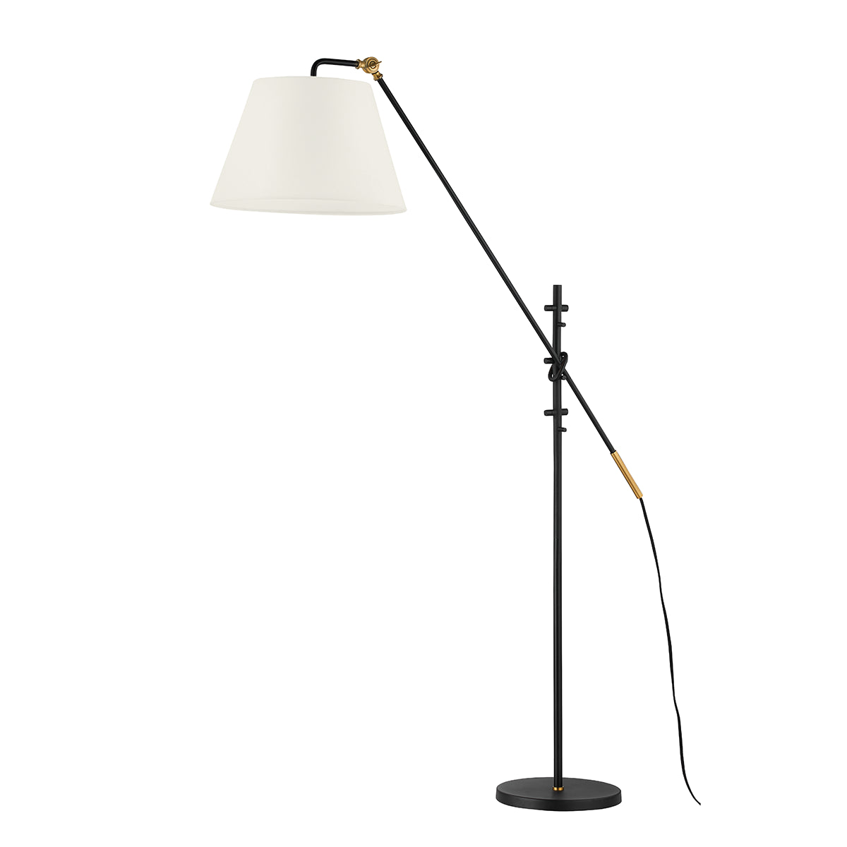 Beatrice Drum Shade Brass Floor Lamp