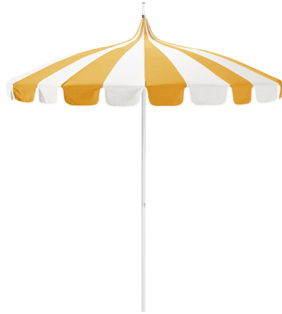 Vintage Pagoda Sunshine Sunbrella Patio Umbrella 8.5 ft.