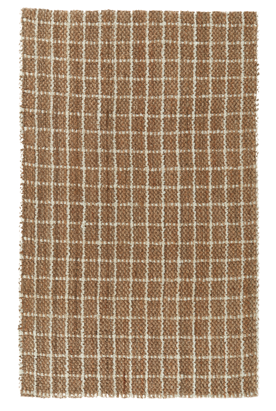 Windowpane Natural Ivory Jute Rug